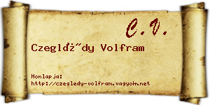 Czeglédy Volfram névjegykártya